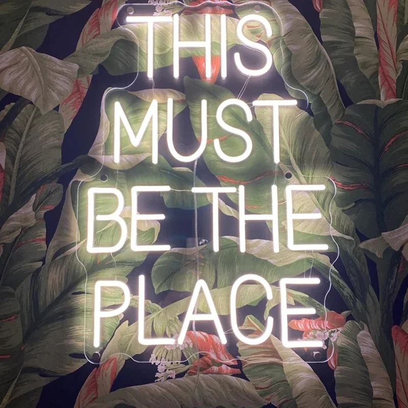 This Must Be The Place Neon Sign Light Custom LED Neon Room Decor Late Night Party Light Sign Wall Hanging Decoration Night Lamp