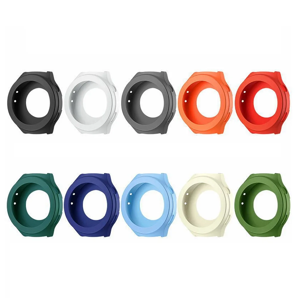 Capa protetora de silicone para prevenção de quedas, capa protetora macia colorida à prova de choque e resistente a arranhões para Huawei Watch 4 Pro