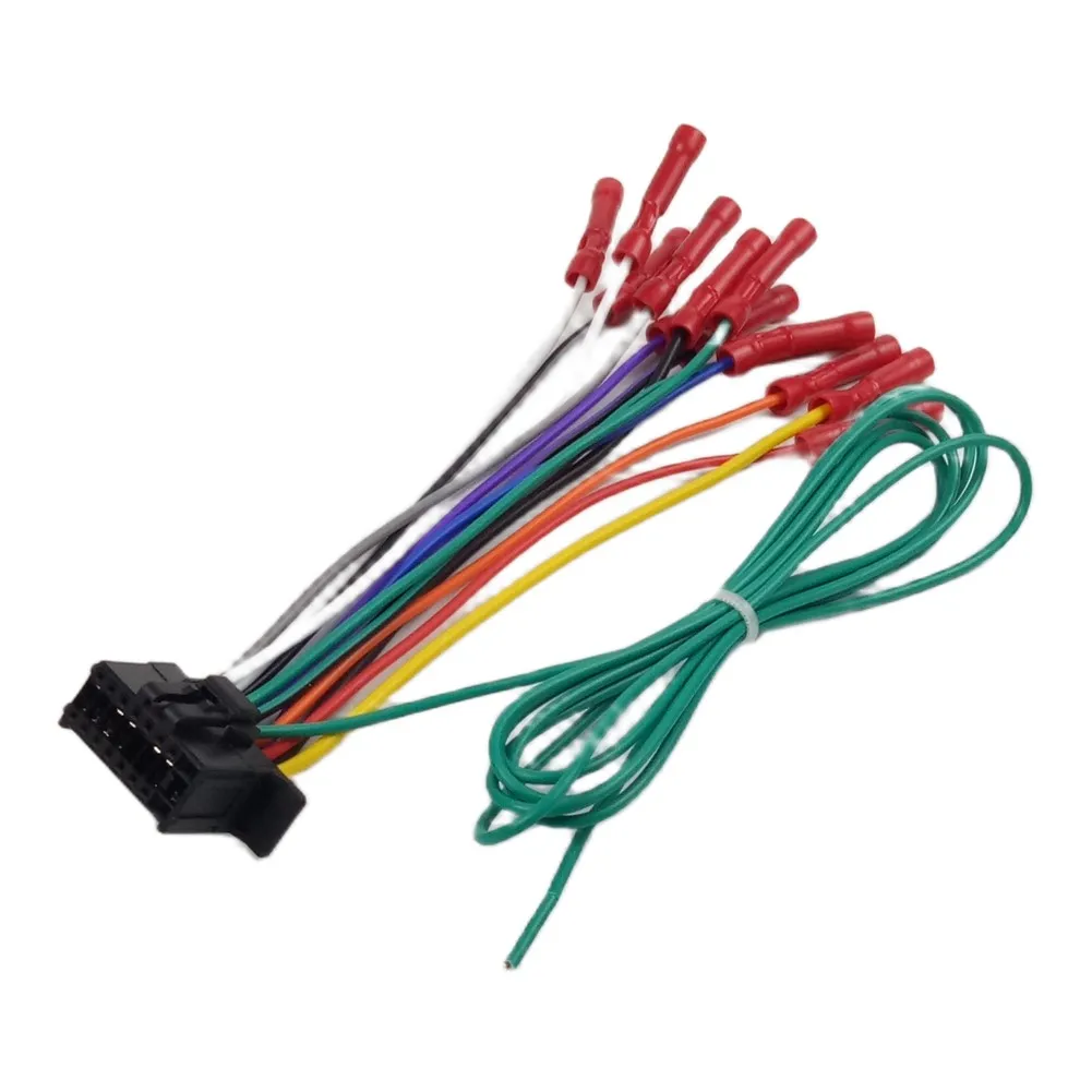 Car Radio Power Cord with Speaker Wire and Protective Sleeve Wiring Harness Designed for Pioneer Stereo Compatibility