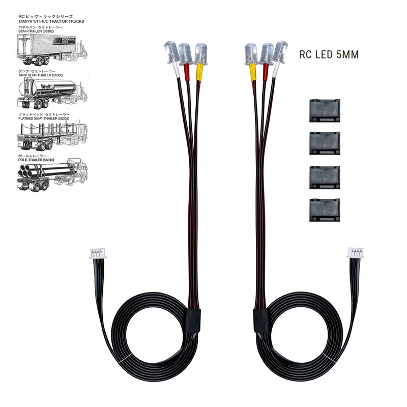 Fari per auto con simulazione in plastica in scala 1:14 per camion Tamiya RC VOLVO FMX