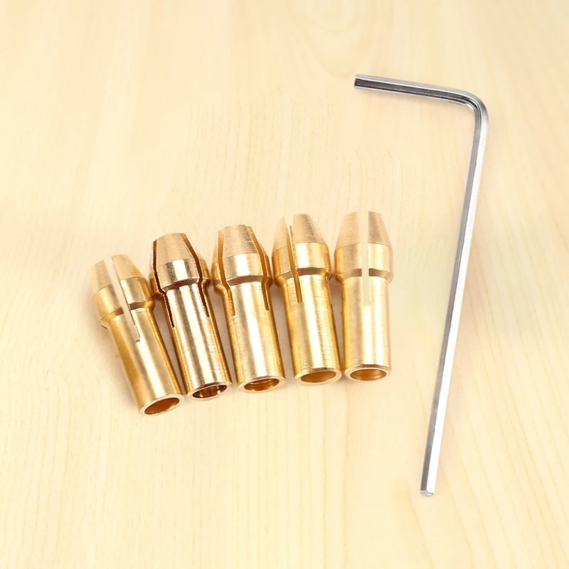Juego de Portabrocas de latón de 0,5-3Mm, broca eléctrica pequeña, pinza apta para herramientas rotativas Dremel, 3 tamaños-2,0 Mm, 2,35 Mm, 3,17 Mm, 3 juegos