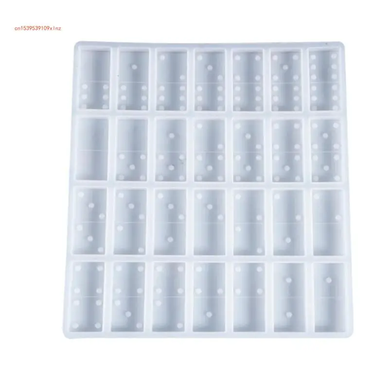 

Professional Molds for Resin Casting Flexible Non-Stick Handmade Silicone Dominoes Mold 28 Cavities Mould