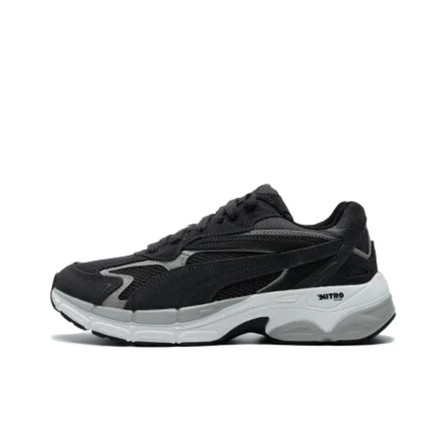 PUMA Teveris Nitro Running Shoes Unisex Low Top Black/Gray 388774-28