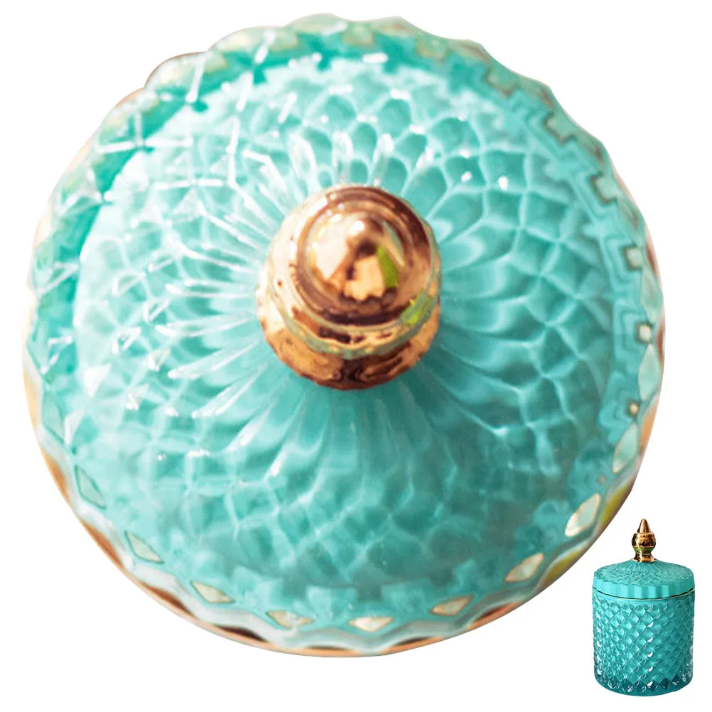 

Glass Food Holder Storage Canisters with Lids Decorative Jar Small Candy Kitchen Jars