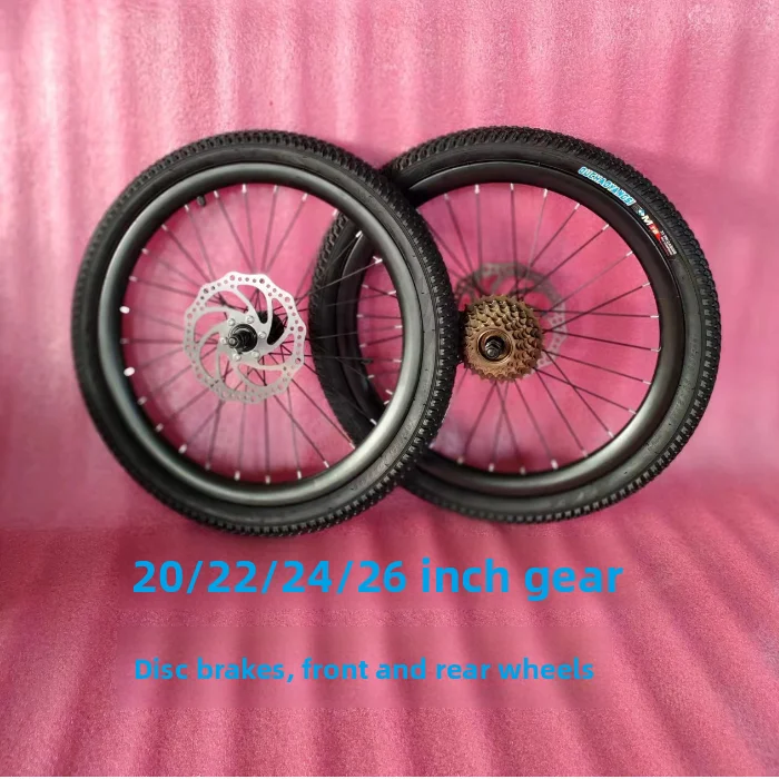 

Thiened двухслойный алюминиевый сплав комплект колес для горного велосипеда дисковый тормоз передние и задние колеса 20/2224/26 шестерня ift заднее колесо