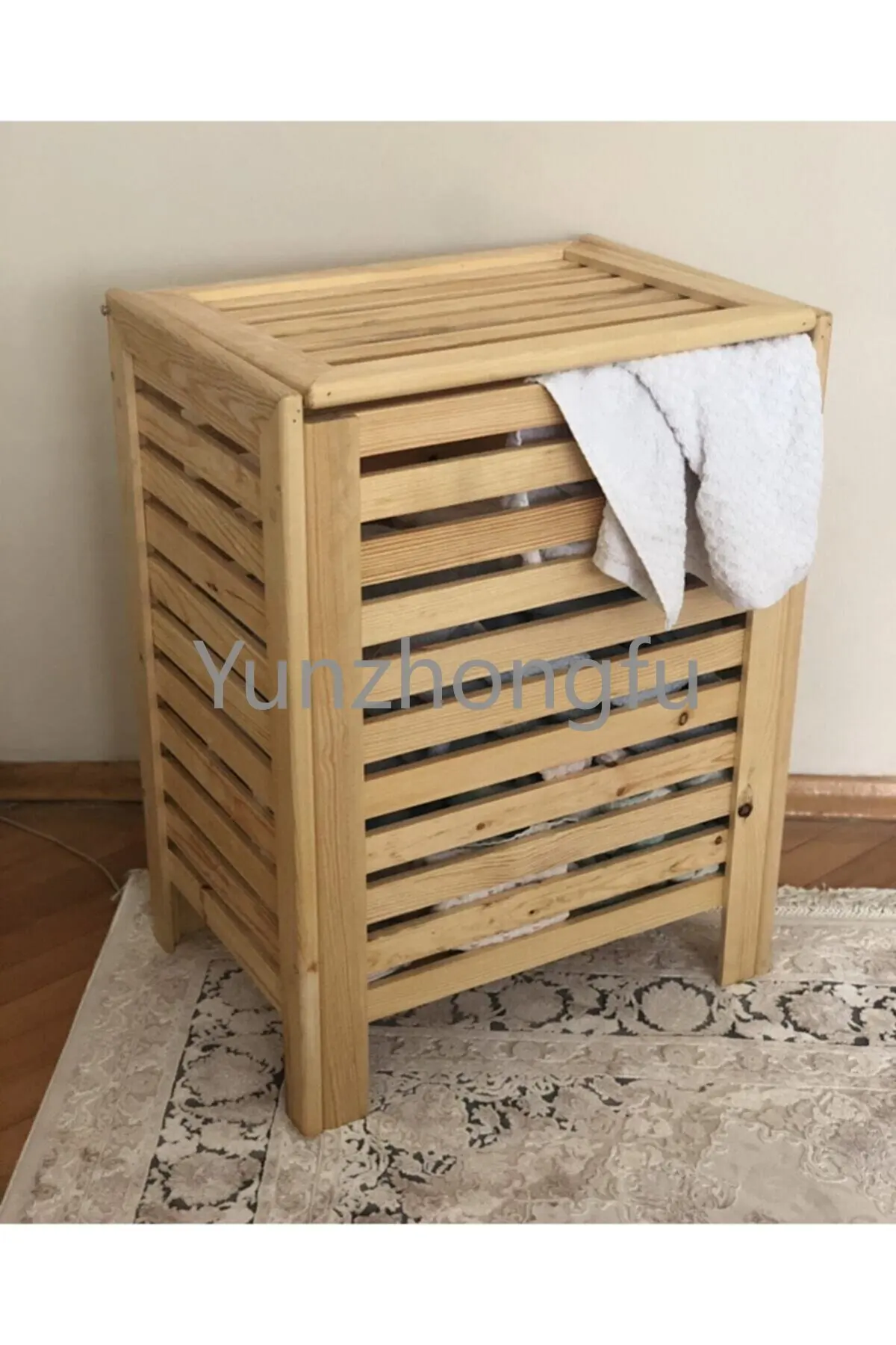 Waterproof Home Laundry Basket Folding Natural Oval Bathroom Bamboo Laundry Dirty Basket Collapsible Large Laundry Basket