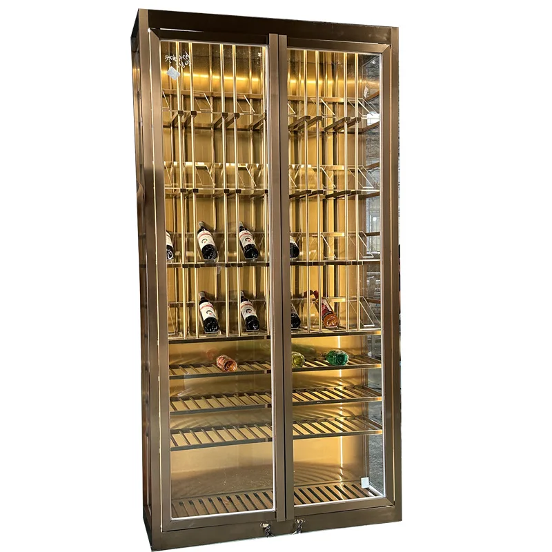 

cabinet villa wine cellar room temperature constant temperature stainless steel wine cabinet display cabinet