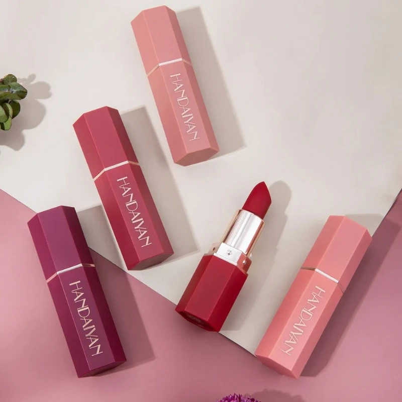 1Pc Matte Wasserdichte Samt Lippenstift Pigmente Make-Up Langlebig Professionelle Nude Rosa Sexy Rot Braun 6 Farben Großhandel 2025New