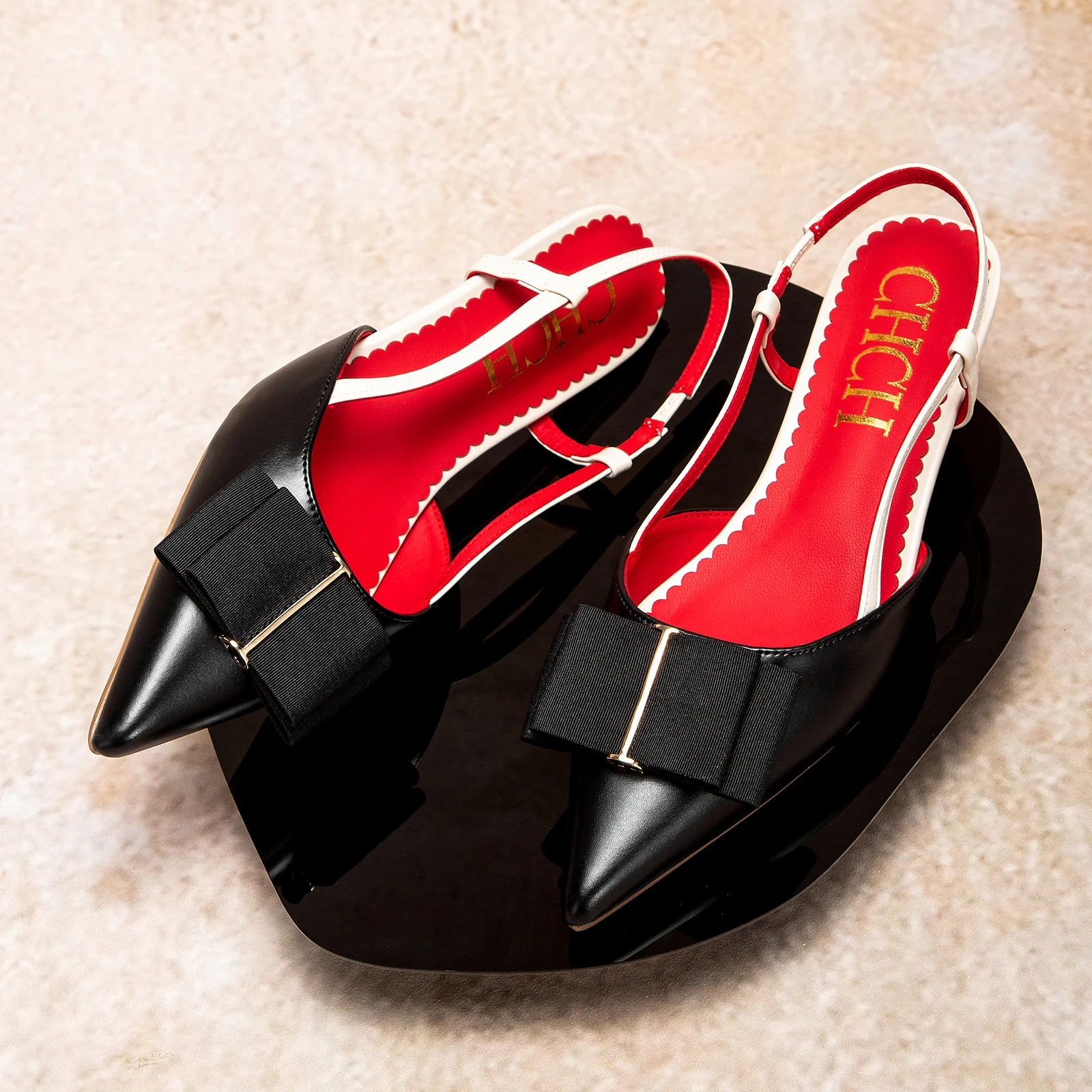 صندل كلاسيكي للسيدات بكعب عالٍ من CHCH بتصميم حزام صيفي جديد كاجوال أنيق للسيدات في مكان العمل