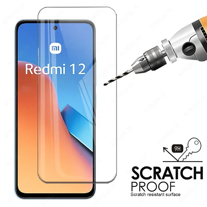 Tempered Glass for Xiaomi Redmi 12 12R 12C 12 5G 13C Full Coverage Protective Glass Screen Protector for Xiaomi Redmi 12 Glass