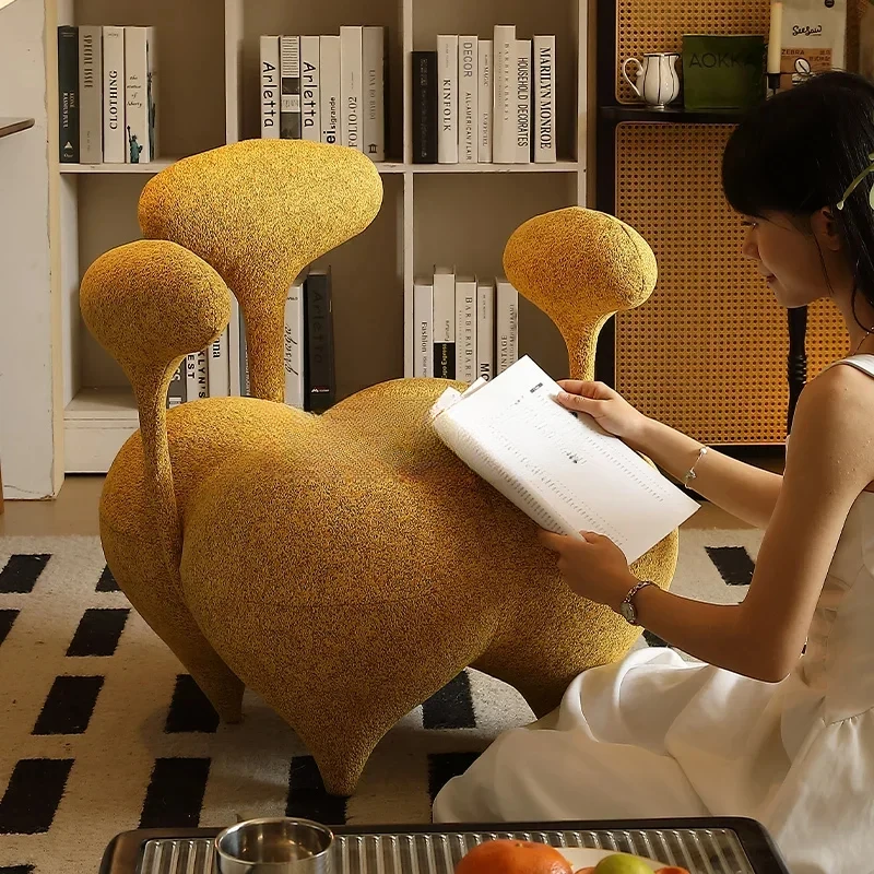 Crème Wind Fauteuil Enkele Luie Armleuning Rugleuning Stoel