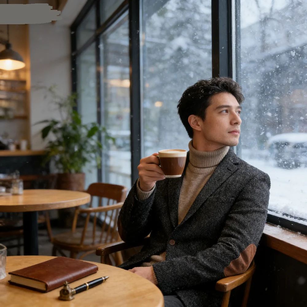 

Мужской коричневый пиджак с рыбьим позвоночником, цельный офисный деловой зимний терно-куртка с лацканами и тиснением, повседневная верхняя одежда