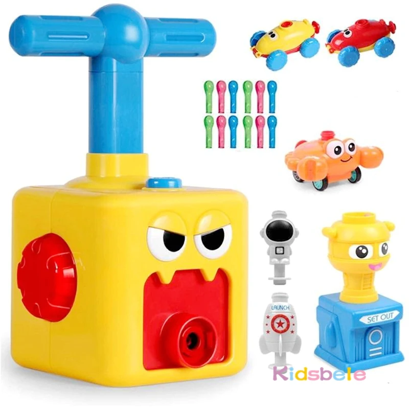 Juguete educativo para interiores y exteriores, globo comprimido prensado a mano, coche, lanzador de juguetes DIY, bomba Manual, vehículo, regalo de fiesta