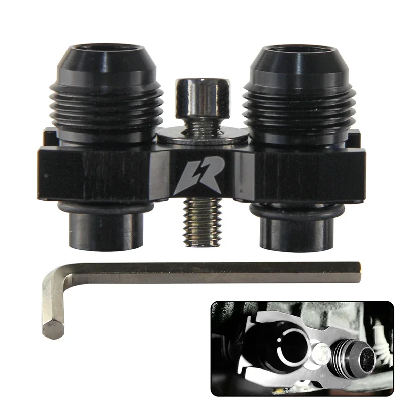 AN10 Oil Filter Adapter Fit For BMW E36 E46 Euro E82 E9X 135/335 135i/335i/335xi/xDrive 1M Coupe E46 M3 E90 E92 Black Aluminum