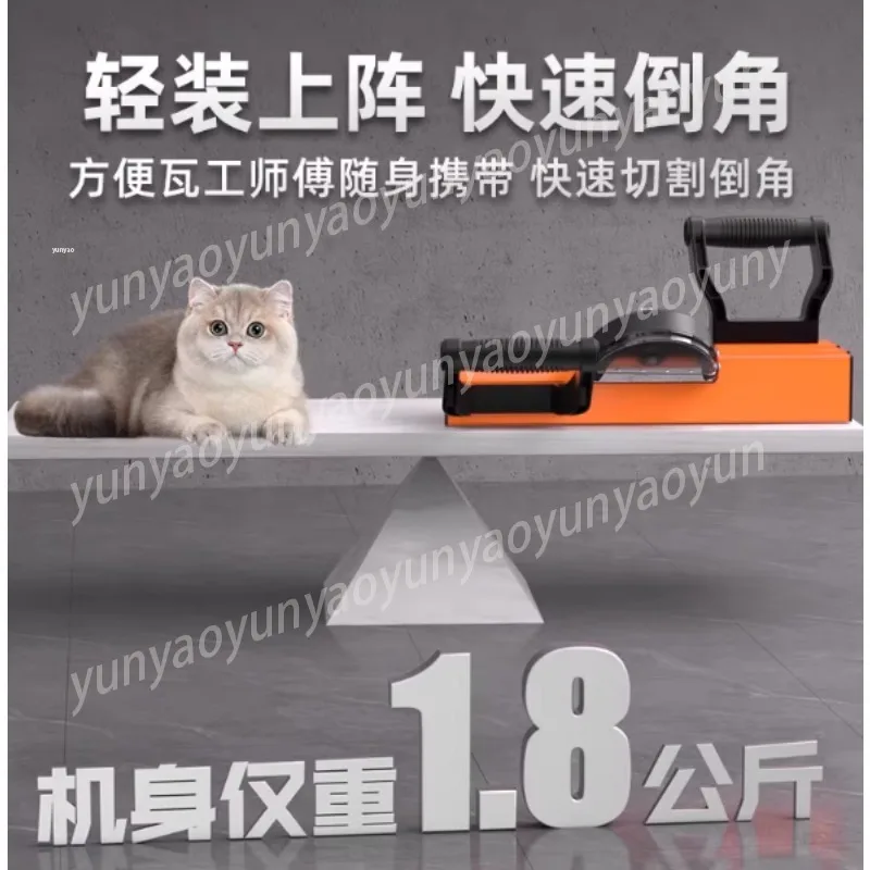 Handheld Tile Chamfer Tool， for 45 Degree Edge Cutting & Bullnose on Ceramic Porcelain Tiles， Manual Precision Guide