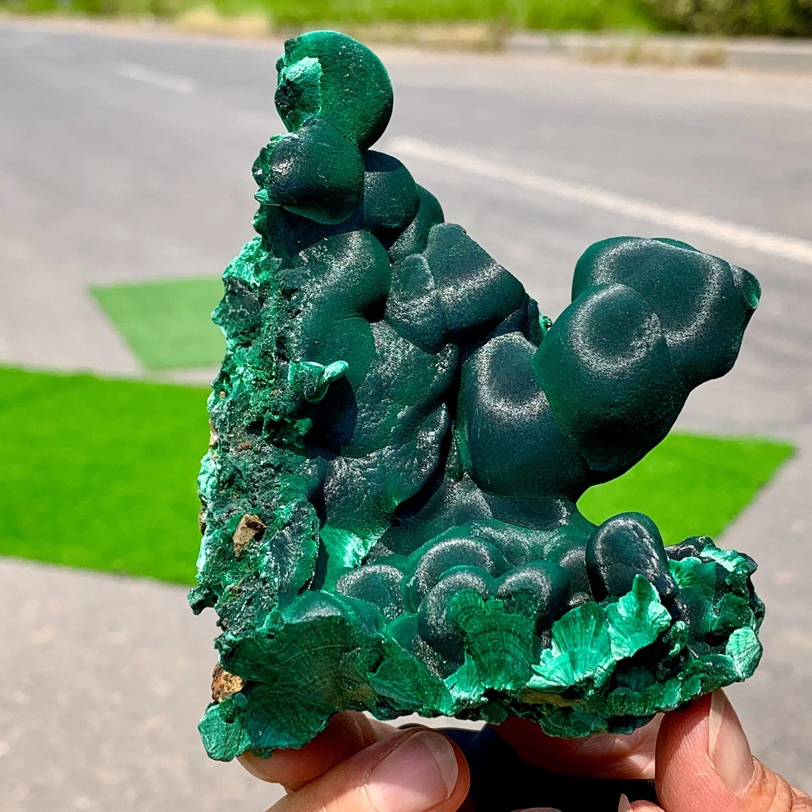 Natural Green Velvet Malachite Clusters, Quartz Crystal Green Malachite Cat's Eye Clusters, Mineral, Spiritual Healing