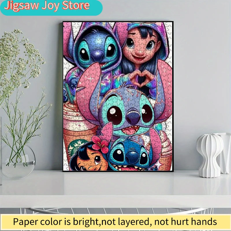 1000 elementów kolorowego puzzle z postaciami z kreskówek |   Żywy abstrakcyjny design, wzór animacyjny, wymagający i zabawny, Fam