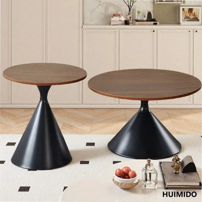 Household simple small apartment living room sofa small side table designer round negotiation table antique round table