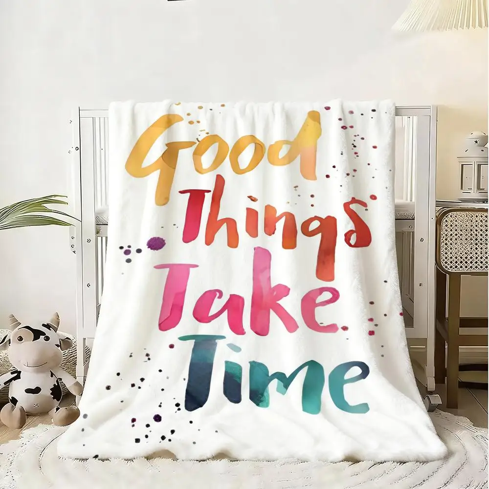 إيجابي طفل الفصول الدراسية جدار صورة رمي الفانيلا رقيق بطانية ناعمة دافئة الجلد ودية رمي ل أريكة سرير مكتب قيلولة الشتاء