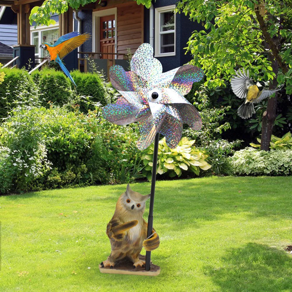 

Outdoors Owl-shape Windmills Ornaments Rotatable Fashionable Small Decoration For Indoors