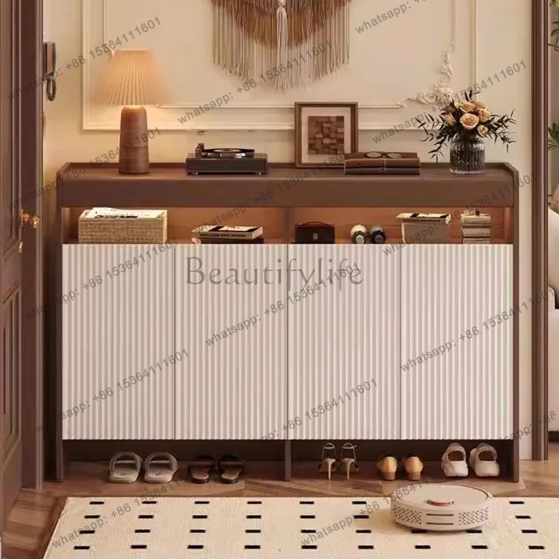 Factory Direct Sales Garden Slippers Shoe Cabinet Entrance Hall Modern Nordic Makeup Shoe Shelf Cupboard Show Organizer Zapatero
