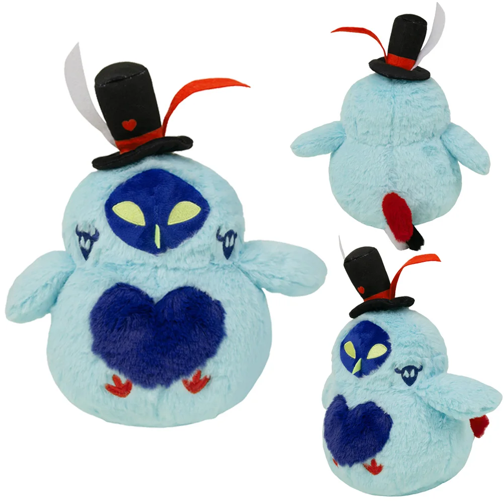 Blitzo Fizzarolli forma de pájaro, peluche de 25CM de dibujos animados, Helluve Boss Asmodeus, estatuilla suave, decoración de navidad, regalos de cumpleaños, mascota