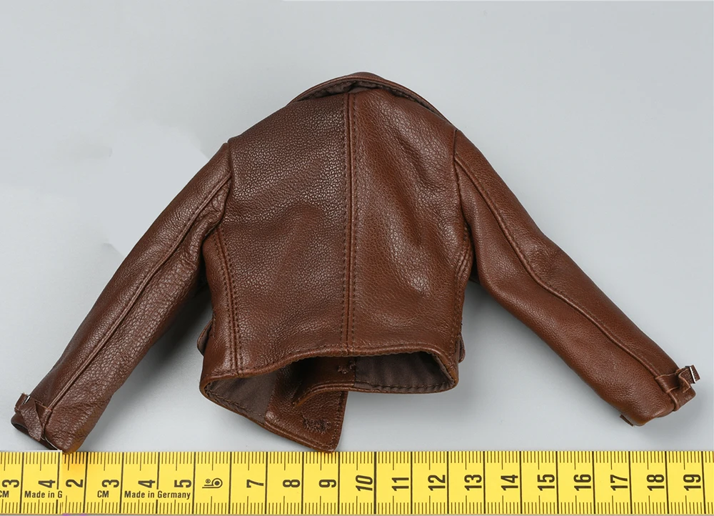 Scale 1/6 DID D80154 WWII Star of Africa Pilot Hero Hans Joachim Marseille E60060 Fashion Leather Coat Top For 12inch Slim Body