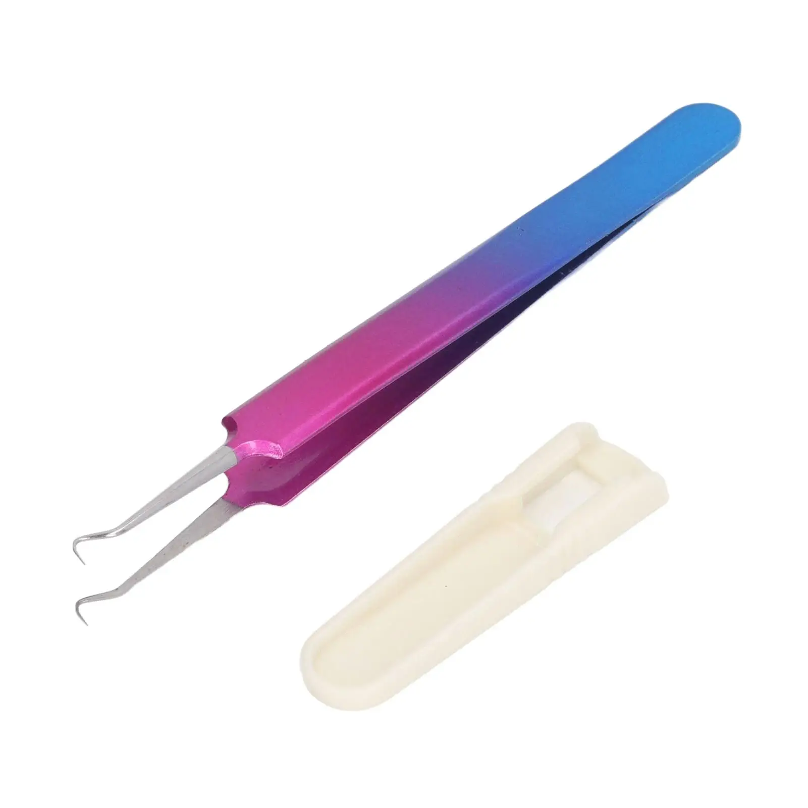 Gradient Color Curved Blackhead: Hygienic Stainless Steel Extractor with Pointed Tips for home Use