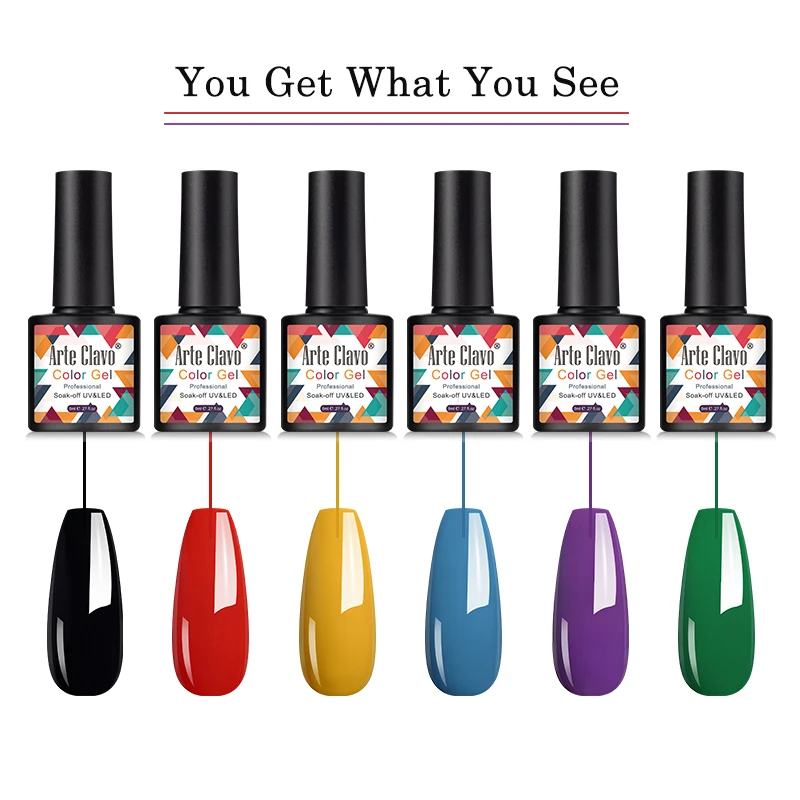 Ba Lô TT Arte Clavo Gel Móng Tay Bộ UV LED Poly Tranh Gel Móng Tay Nghệ Thuật Cơ Sở Thiết Kế Đầu Lông Shinning Dán Móng Tay gel Véc Ni 8Ml