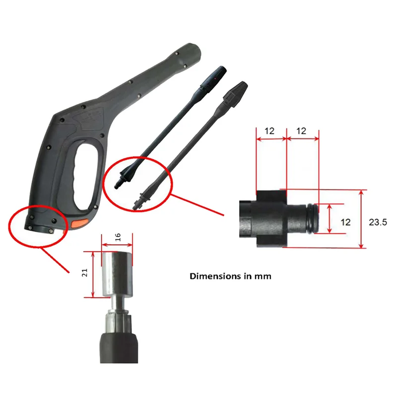 AEA6-mango de pistola de limpieza de alta presión para Faip Patriot Bosche, lavadora de alta presión, accesorio de limpieza de coche