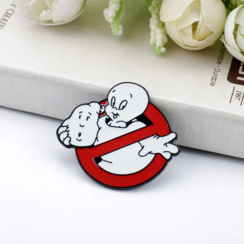 GHOSTBUSTERS LOGO brooches Movie 80s Eighties Kitsch Vintage Ghost Bill Murray Gift For Fans Movie Jewelry