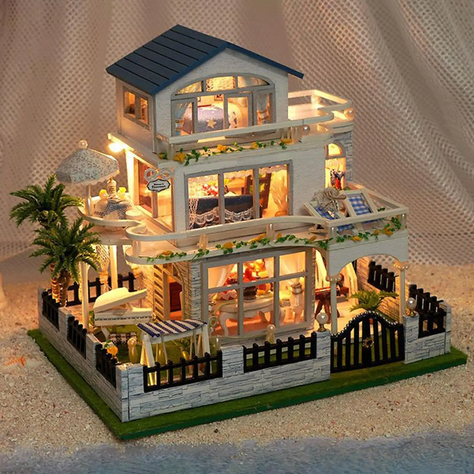 

Миниатюрный дом, 3D деревянный миниатюрный дом, строительный комплект со светодиодной подсветкой для подростков, наборы для рукоделия ручной работы для мальчиков, молодежи, женщин, сына