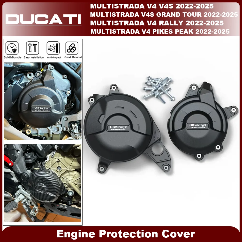 

For DUCATI Multistrada V4 V4S Rally & V4 Pikes Peak 2022-2025 GB Racing Motorcycle Engine Protect Cover Clutch Protection Cover