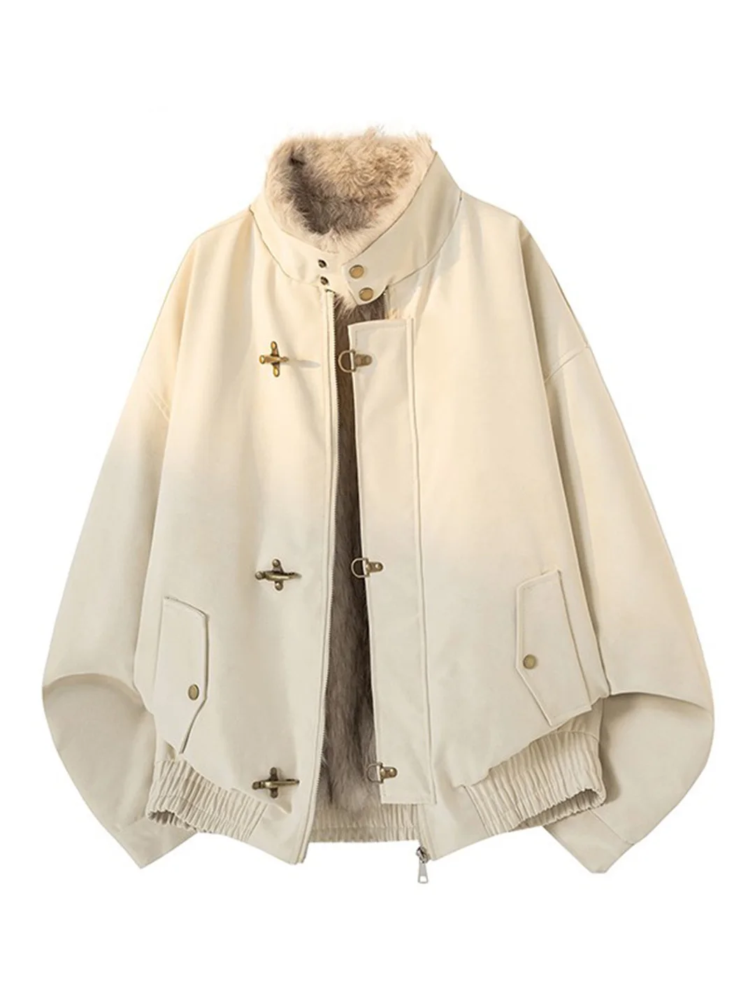 

Мужская утепленная зимняя куртка из хлопка с кожаными и меховыми вставками, повседневная, однотонная, синяя, Mountain Eagle