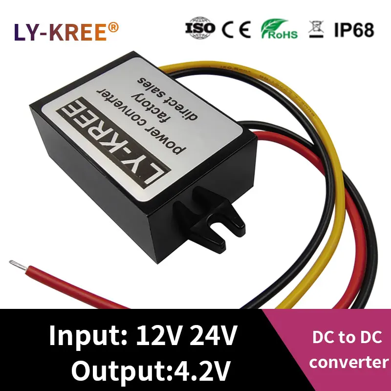 LY-KREE 12V24V to 4.2V Converter DC-DC Step-down Module DC to DC Buck Converter  1A 3A 5A 10A Transformer voltage