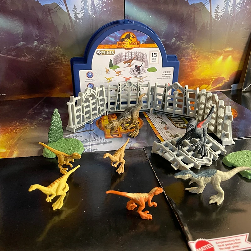 Jurassic World Dominion Minis On The Go Dinosaur Danger Set 15 Uds Set 31 Uds Set minifigura conjunto escena rica juguetes educativos niños