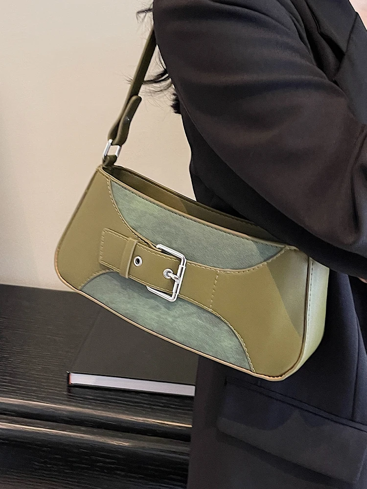 

Vintage Casual Underarm Bag For Women 2023 New Autumn Winter Commuting Mini Square Bags Textured Female Crossbody Bag