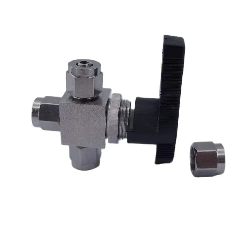 Tracheal Hose PU Tube, Stainless Steel 304 Quick Screw Three-way Ball T-ball Valve