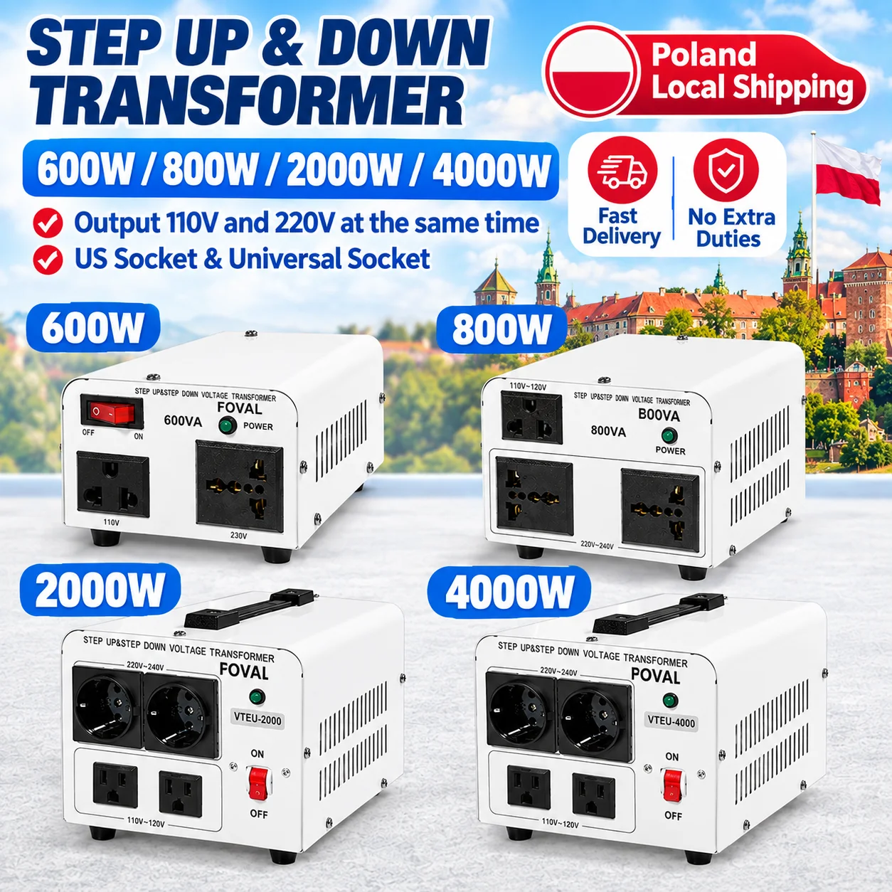 Trasformatore di tensione da 220V a 110V 600W 800W 2000W 4000W 5000W Convertitore Step-down Trasformatore di alimentazione AC con spina EU/UN