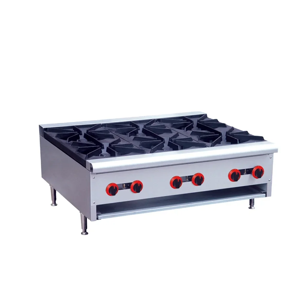 

Counter Top 6 Burner Gas Stove/ Stainless Steel Cooking Cooking Gas Stove commercial cooking gas stove