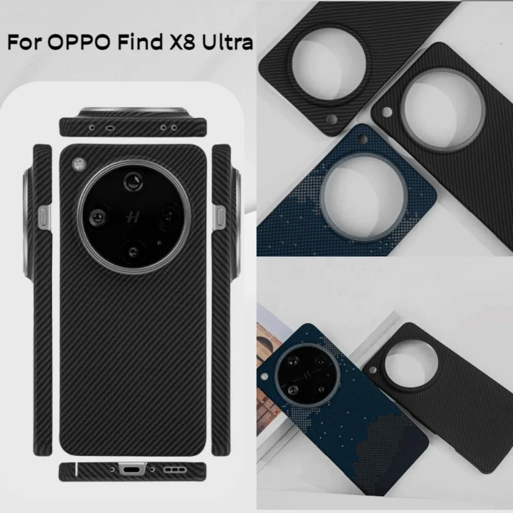

For OPPO Find X8 Ultra Magnetic Case Carbon Fiber Mobile Phone Cover Shockproof Ultra-thin Magsafe Color Aramid Fiber Hard Shell