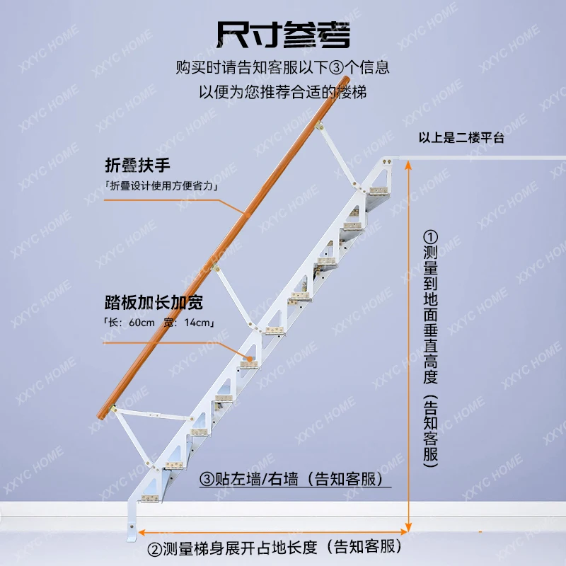 Dachboden einziehbare unsichtbare Wand-Klappleiter für den Haushalt