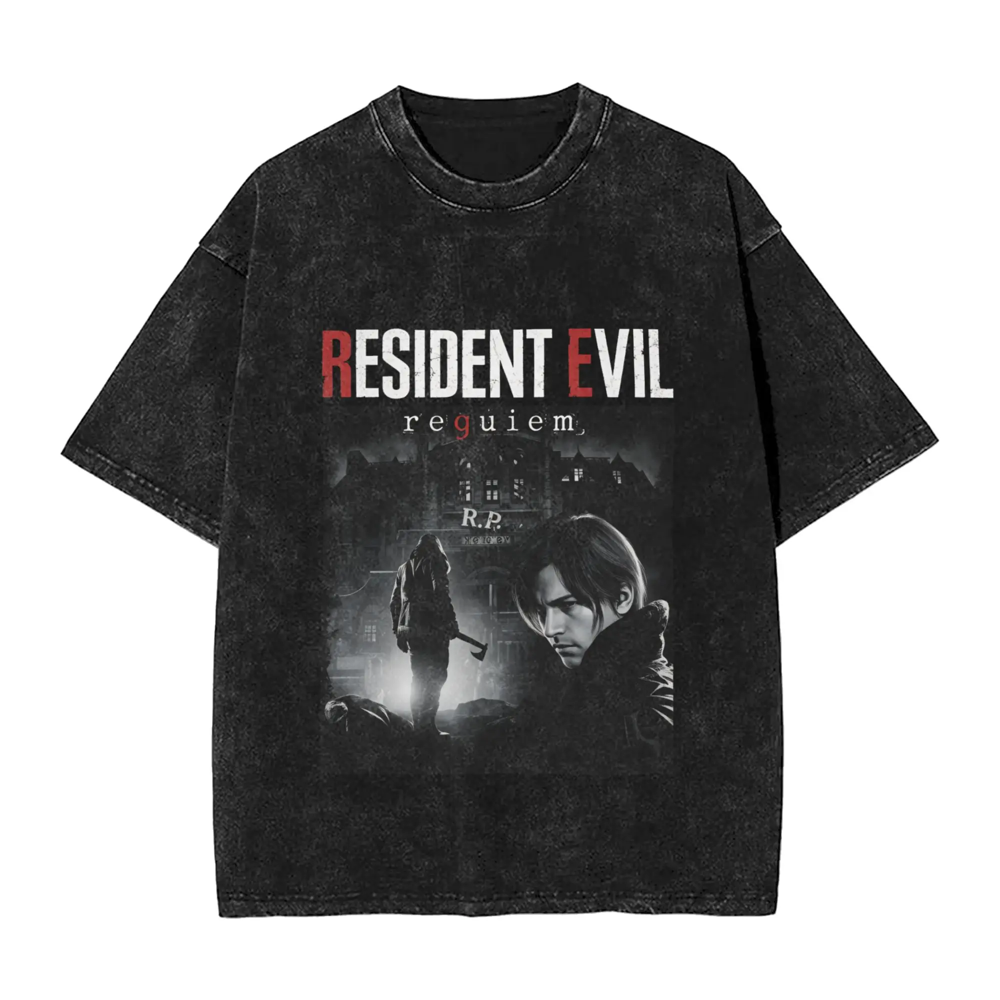 R-RESIDENT EVIL REQUIEMS T-Shirt  Trendy Cool T-Shirts Short-Sleeved Y2K Classic Tops Beach Cotton O Neck Big Size Top Tees