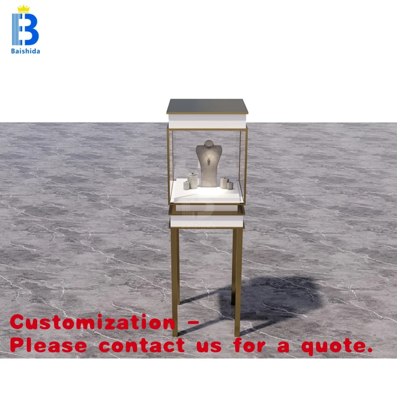 

custom.Custom High Quality Glass Cabinet with LED Spotlight Retail Jewelry Display Showcase Hot Design Jewelry Store