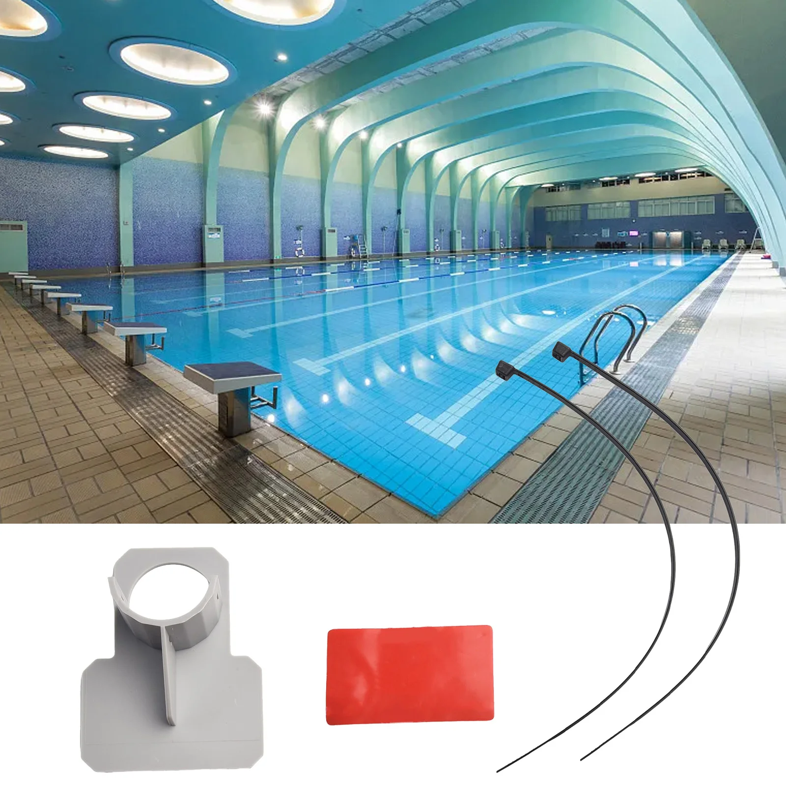 ABS Hose Support Mount for Above Ground Swimming Pools Compatible with 30mm and 38mm Diameter Hoses Prevents Hose Drop at Wall