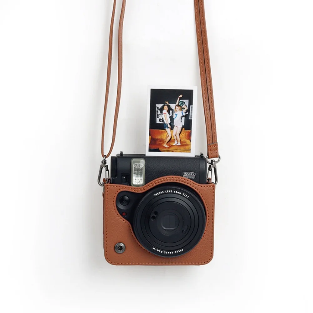 PU Leather Portable Case Storage bag Cover With Adjust Shoulder Strap Camera Bag For Instax mini 99 Instant Camera Accessories