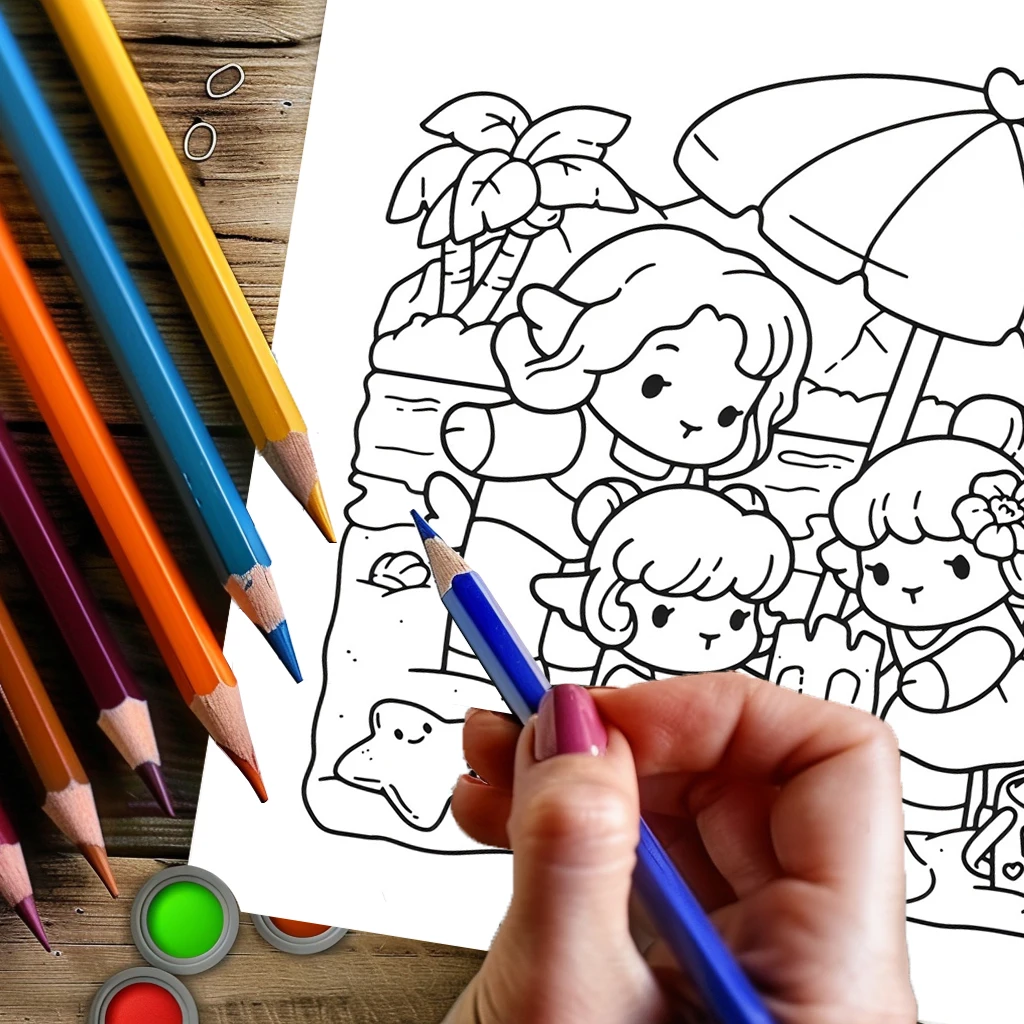 Libro para colorear estilo Hawaii de 28 páginas para adultos |   Libro para colorear, útiles de dibujo para Navidad, Acción de Gracias