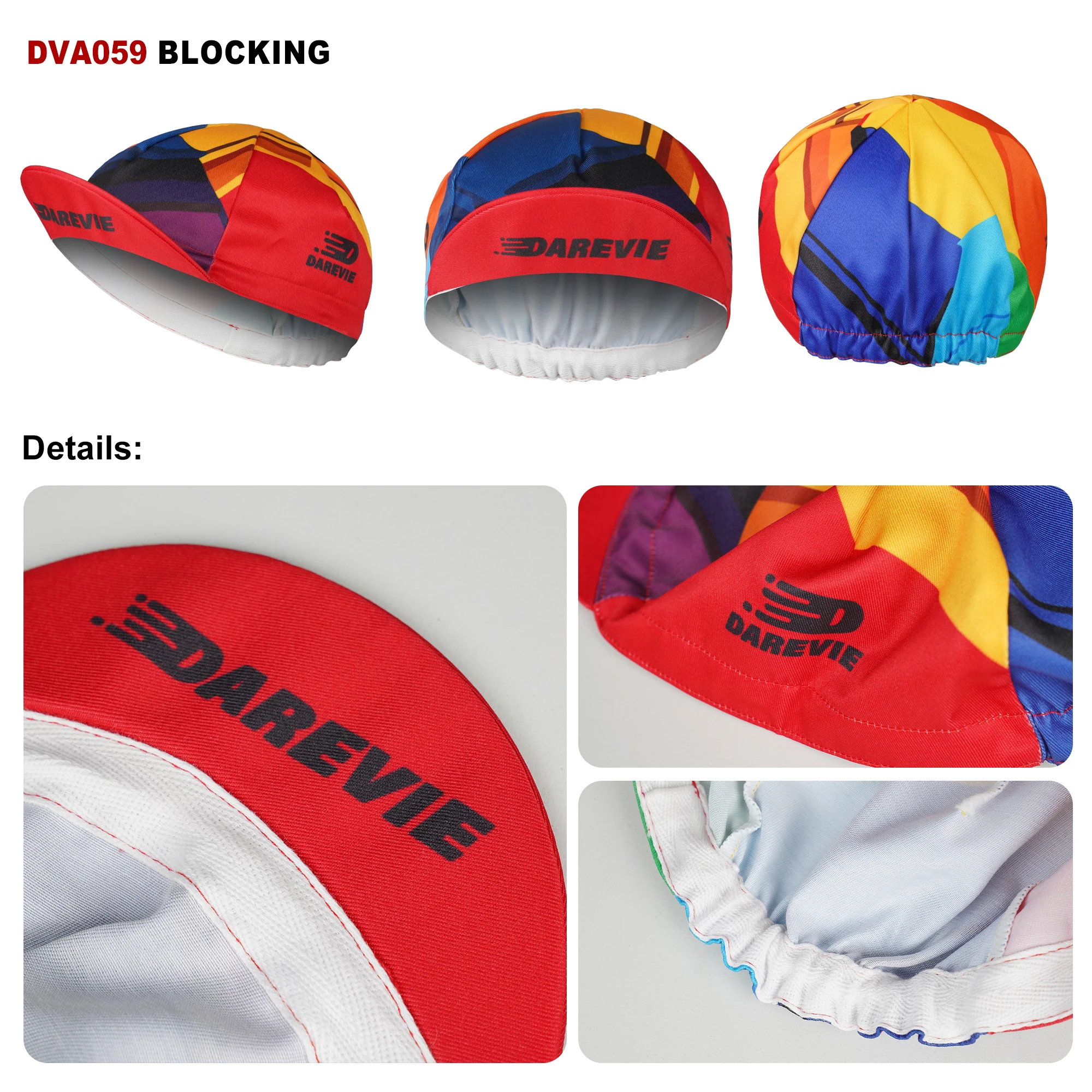 DAREVIE Cycling Cap Breathable Cap Mesh Cool Max Cycling Cap Summer Bike Caps Cycling UV Protect MTB Road Cycling Cap One Size