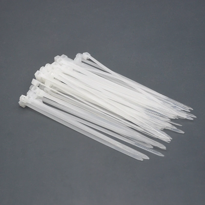 White self-locking nylon cable ties for multi-scene use cable ties and wire binding cable ties