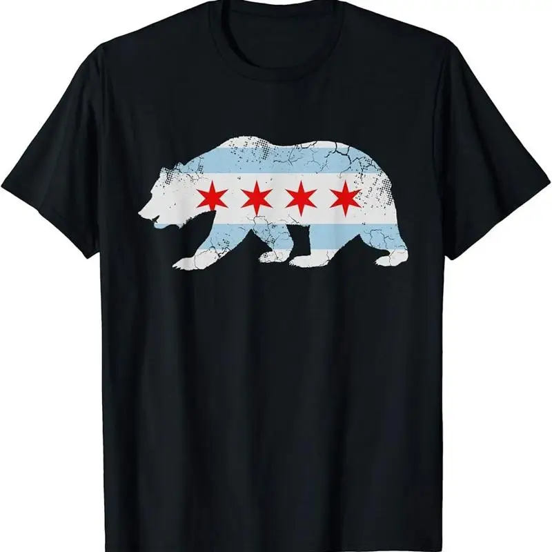 Camiseta California Bear Chicago Flag Transplant Family Home